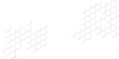 abstract vector banner design with hexagon pattern on white background, white geometric wallpaper with copy space, luxury White Pattern. 3d futuristic abstract honeycomb mosaic white background. 