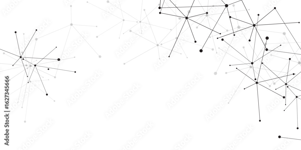 Aufkleber abstract geometric background with connecting dots and lines with low poly triangle shapes. polygona