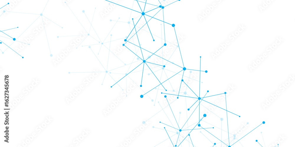 Aufkleber abstract geometric background with connecting dots and lines with low poly triangle shapes. polygona