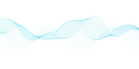 Smooth wave abstract vector background layout design.background image with dynamic curves.Abstract blue futuristic blend waves lines technology background and sound wave lines on white background.	