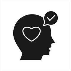 Belief Glyph Icon Vector Illustration