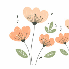 Flower design. Exquisite vector floral patterns.