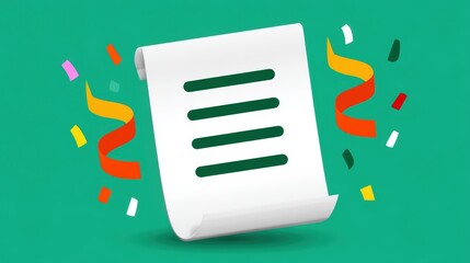 Pet adoption event poster with cartoon-style confetti and central box for cause message and contact info