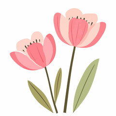 Flower design. Exquisite vector floral patterns.