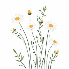 Flower design. Exquisite vector floral patterns.