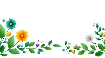 Wellness retreat poster with floral confetti motifs and a serene area for tagline and booking options