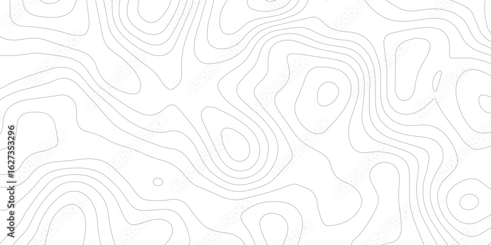 Poster minimal abstract contour line background with gray topography elevation.
