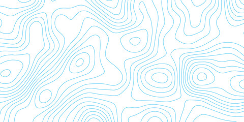 Abstract topographic map lines in blue monochrome elevation background.