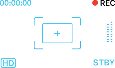 Modern Neon Webcam Overlay Frame (Transparent Background)