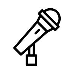 microphone line icon