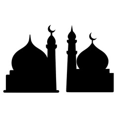 silhouette of mosque icon set.
vector silhouette of mosque icons.