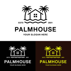 Palm house logo design art