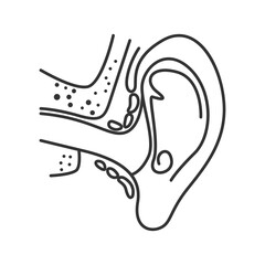  Human ear icon design