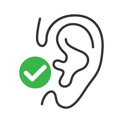  Human ear icon design