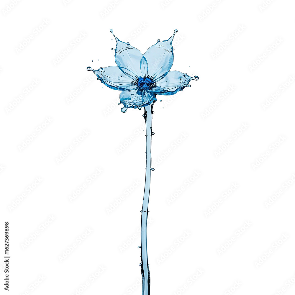 Aufkleber fluid blossom creation artistic representation ethereal bloom pristine water digital rendering