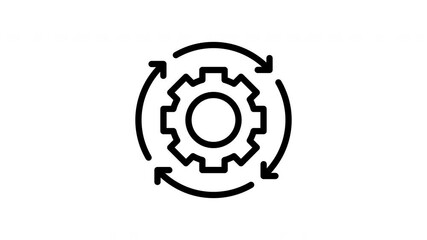 efficiency minimalist line animation