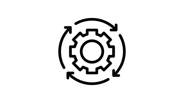 efficiency minimalist line animation