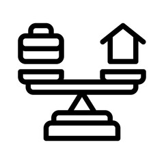 work life balance line icon