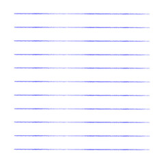 Blue writing lines.