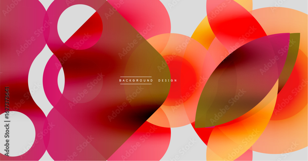 Poster abstract fluid shapes, vibrant colors blend. modern design, dynamic composition, smooth gradients cr