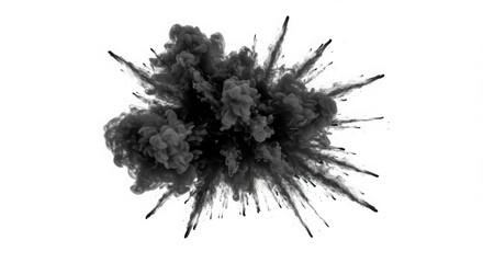 Dramatic Black Ink Explosion: Stunning Abstract Background