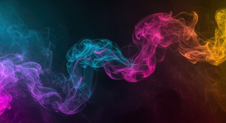 Fototapeta premium Vibrant Smoke: Abstract Colorful Swirls Background Texture