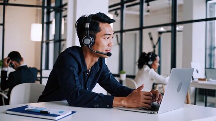 Focused call center team engaging in multitasking and communication - Powered by Adobe