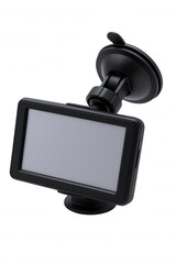 Portable Navigation Device with Suction Cup Mount for Vehicle Windshield or Dashboard