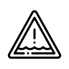 flood warning line icon