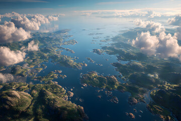 Breathtaking Aerial View Captures Stunning Landscapes and Natural Beauty, Offering a Unique Perspective of the World from Above, Inviting Viewers to Explore and Dream