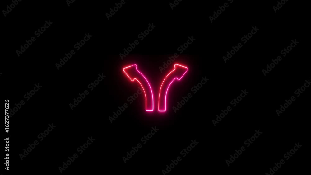 Poster abstract direction arrow sign icon animation. arrow directional two side arrow animation. 4k video.