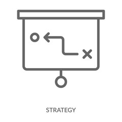 Strategy Icon Line Style. Design Vector Illustration