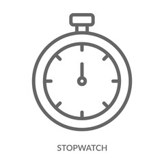 Stopwatch Icon Line Style. Design Vector Illustration