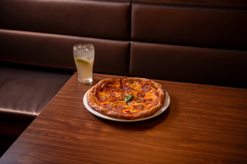 Whole Pizza on table