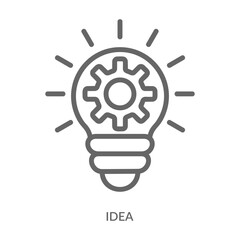 Idea Icon Line Style. Design Vector Illustration