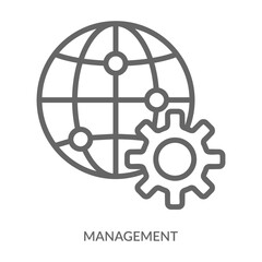 Management Icon Line Style. Design Vector Illustration