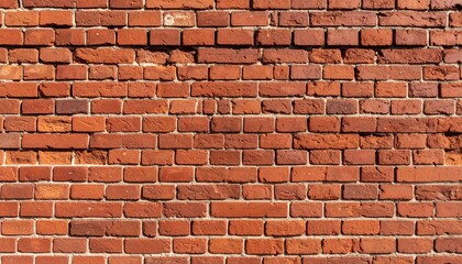 Fototapeta premium Detailed Close-up of Red Brick Wall Texture with Varied Shapes