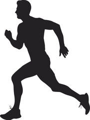 Obraz premium silhouette of a man running