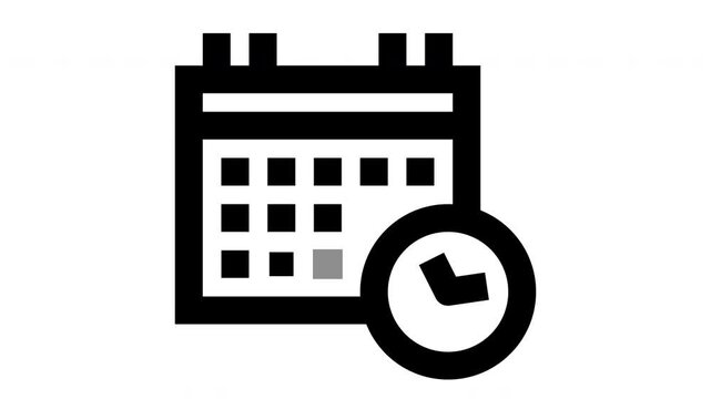 calendar minimalist line animation