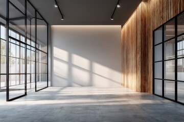 Modern, empty interior with natural light