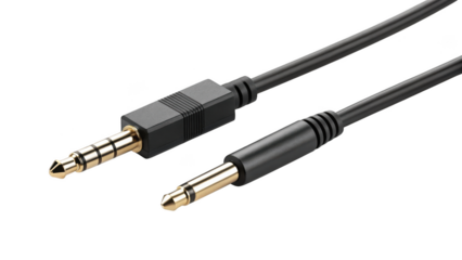 different style Stereo audio cable jack isolated on transparent