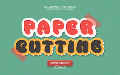 Paper Cutting 3D Text Effect Editable