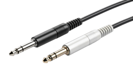 different style Stereo audio cable jack isolated on transparent