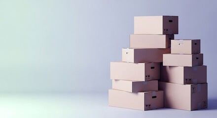 Fototapeta premium Stack of Boxes