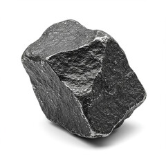 Photorealistic Loadstone on White: High-Detail, Isolated Magnetic Rock in 8K.