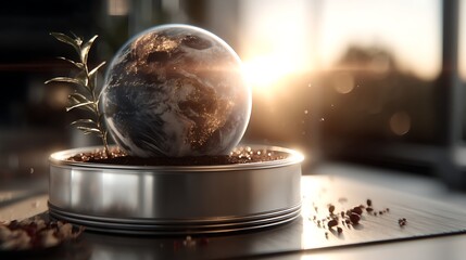 Terraforming innovations closeup of alien planet surface indoor setting stunning visual futuristic concept