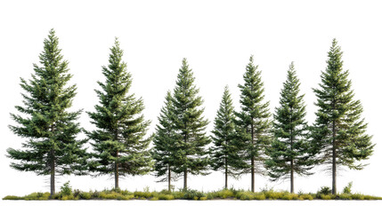 Fototapeta premium pines tree on white background