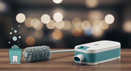 Robotic Cleaning Brush with Dust Bin