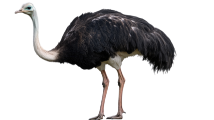 ostrich on a white background