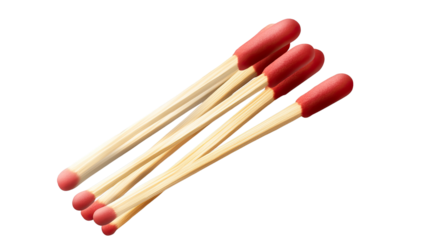 matches made of flammable on white background